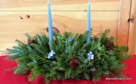TRADITIONAL TWO CANDLE CENTERPIECE