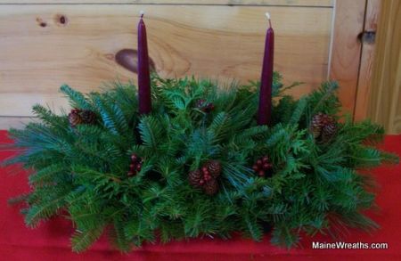 TRADITIONAL TWO CANDLE CENTERPIECE
