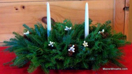TRADITIONAL TWO CANDLE CENTERPIECE