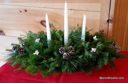 THREE CANDLE DELUXE CENTERPIECE